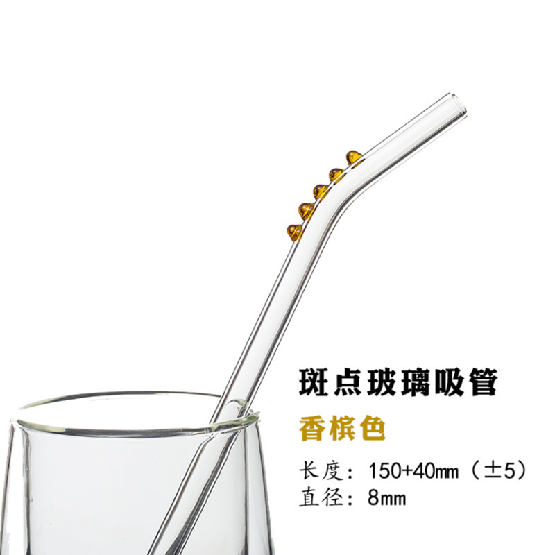 Fábrica al por mayor creativo de vidrio borosilicato paja jugo leche mujeres embarazadas y niños disponibles