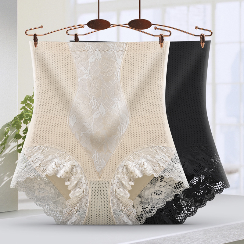 Verano delgada cintura alta corsé vientre pantalones posparto corsé ropa interior cadera elevación cintura encaje adelgazamiento pantalones en stock venta al por mayor