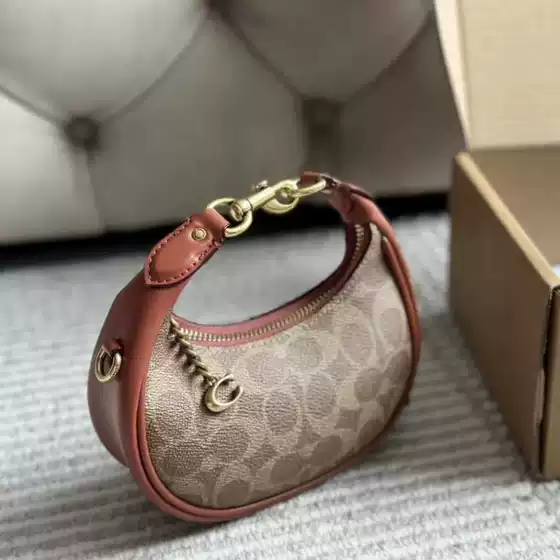 Coach New Women's Jonie Crescent Underarm Bag Vintage Versatile Handbag Shoulder Crossbody Genuine Leather Mini Bag