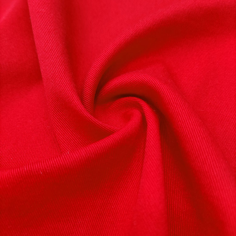 Fábrica al por mayor twill teñido sólido 190gsm ropa 100% algodón orgánico