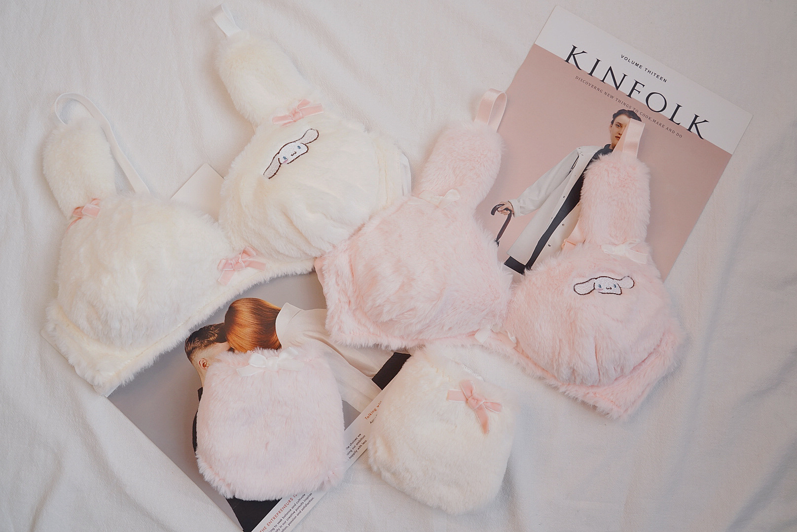 Entrega de una pieza Amazon japonés lindo tubo de dibujos animados traje superior chica ropa interior sujetador hogar