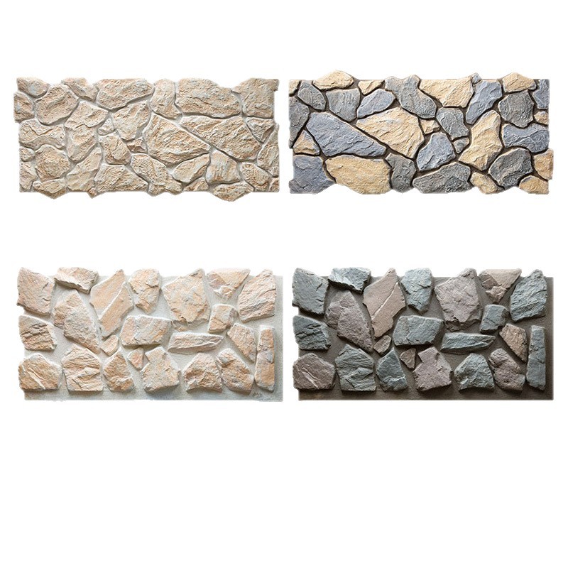 Pu imitación piedra cultura piedra pared exterior ladrillo PU piedra pared de fondo patio al aire libre tablero decorativo adoquines villa pared