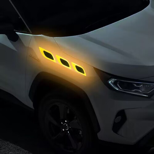 Car Anti-Collision Strips, Door Molds, Reflective Decorative Strips, Carbon Fiber Texture Door Handle Protection Sticker, Decorative Protective Anti-Collision Strips