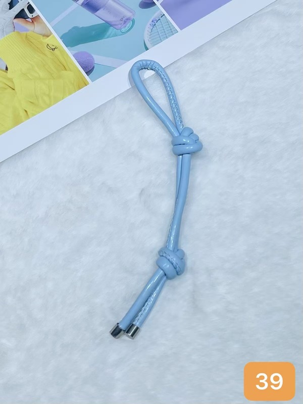 彩色皮革包包挂件创意时尚百搭diy皮绳双绳结挂饰手机钥匙扣挂饰|undefined