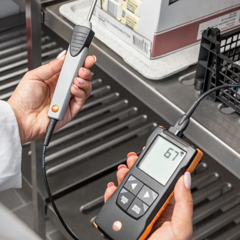 德图testo 110数字温度测量仪高精度浸入式/刺入式探头温度传感器