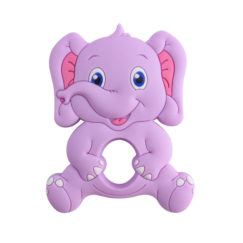 Creativo DIY bebé suministros nueva historieta de silicona elefante juguete teether dientes del bebé moler dientes Shaper