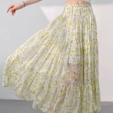 碎花半身裙女夏季新款气质百搭松紧腰显瘦中长款波西米亚A字裙子