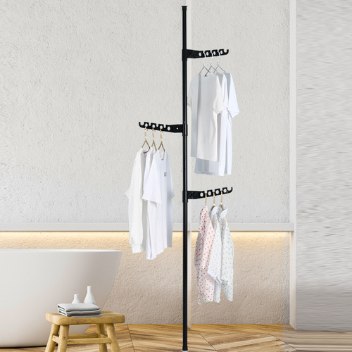 [Domestic e-commerce dropshipping] Floor-to-ceiling clothes hanger, floor-standing bedroom retractable simple creative coat and hat hanger