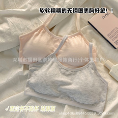 Underwire bras for girls aged 12-18, designed for middle school students during their development phase, suitable for running and sports, shock-absorbing U-shaped cotton-backed camisoles for young girls