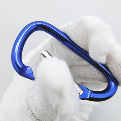 Wholesale 6# D Type Mounting Hook Webbing Spring Hook Aluminum Key Chain Multi-Function Hook 