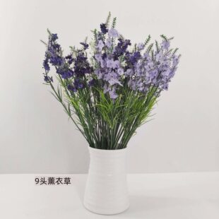 (Wholesale), lavender artificial plants, plastic realistic flowerpot