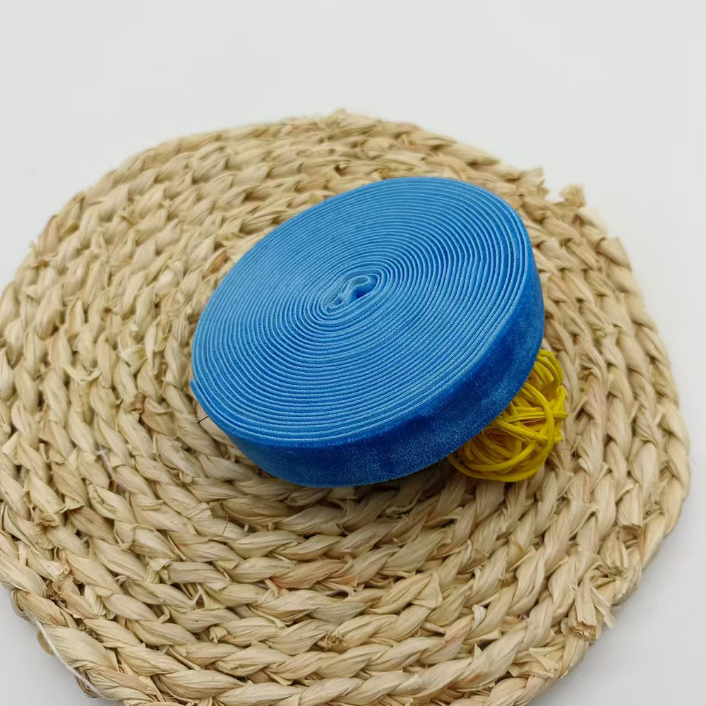 2cm unilateral banda de flocado ropa hecha a mano DIY accesorios, regalo de pastel embalaje de seda de terciopelo