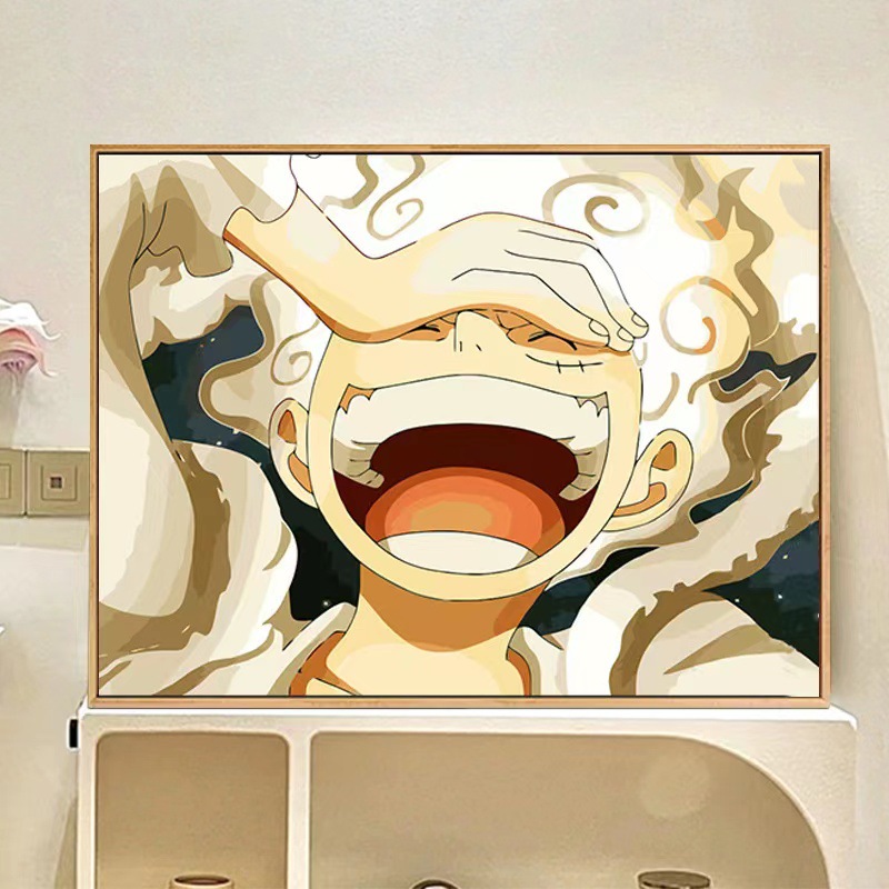 Lufei de cinco velocidades de una pieza digital de pintura al óleo de bricolaje relleno de color de pintura hecha a mano pintura al óleo de acrílico al por mayor