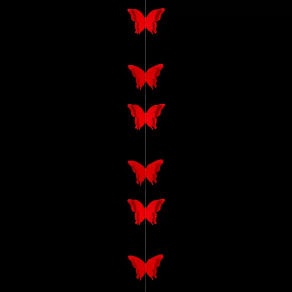 Small red butterfly (2 meters) 12 butterflies