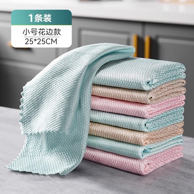 サンゴの毛の百の清潔な布の台所の専用のブラシの碗の神器は掛け式の吸水して油の雑巾をつけません。|undefined