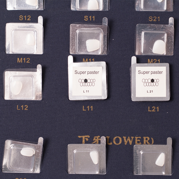 Carillas dentales de porcelana compuesta tipo supermodelo, sin necesidad de tomar impresiones, carillas dentales preformadas, 30 piezas, juego de carillas de porcelana compuesta