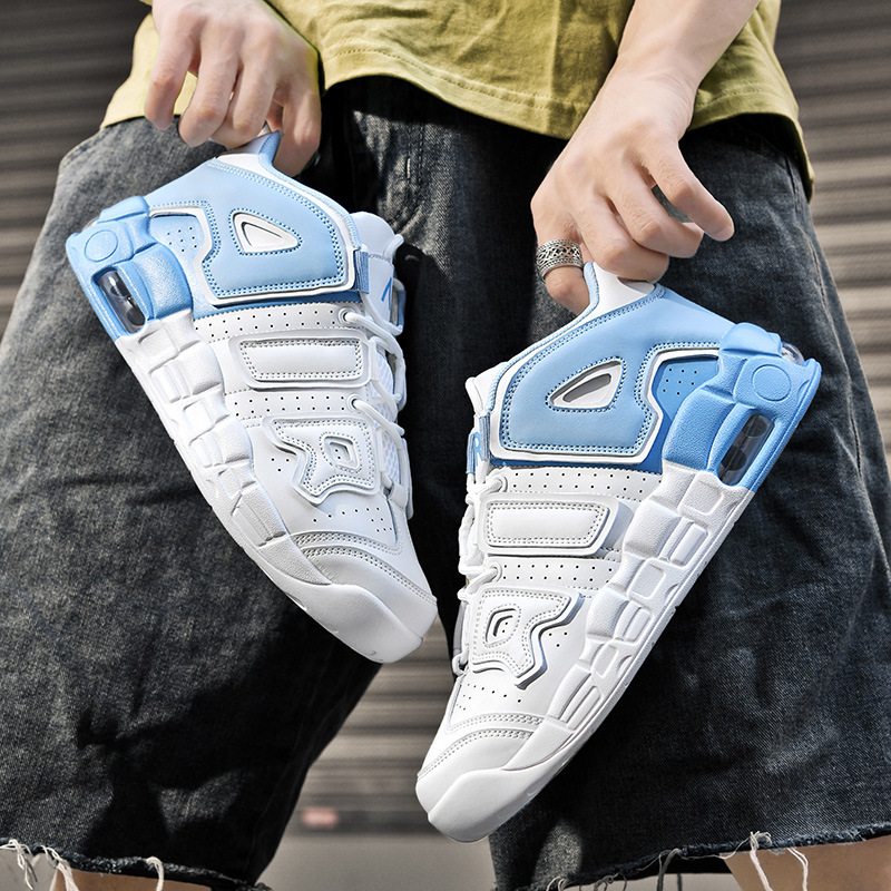 2026 Spring and Autumn Couple's Outdoor Casual Versatile Trendy Men's Shock-Absorbing Air Cushion High-Top Basketball Shoes Women's Fashionable Comfortable Shoes 2026 Spring and Autumn Couple's Outdoor Casual Versatile Trendy Men's Shock-Absorbing Air Cushion High-Top Basketball Shoes Women's Fashionable Comfortable Shoes