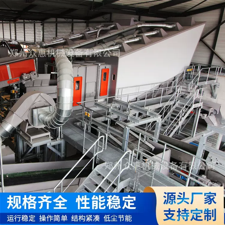 陈腐垃圾处理生产线设备 填埋垃圾减量分类分拣处理设备