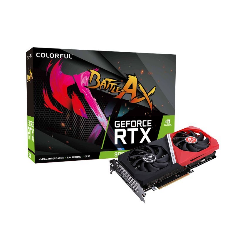 Видеокарта (Colorful) GeForce RTX 3060 Duo 12GB LHR, 192-бит GDDR6, двойной вентилятор