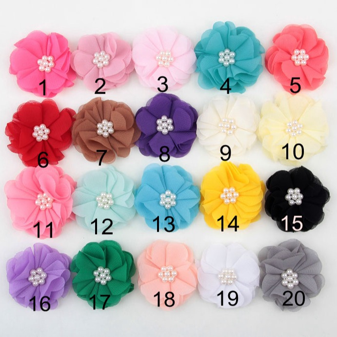 Shiffon children's hair accessory pearl
