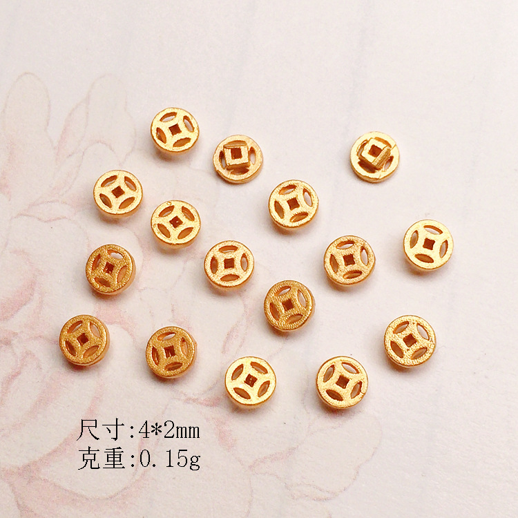 s925 Silver Plated Gold Patch Accessories Bracelet Necklace Bracelet Accessories diy Handmade Bead Semi-finished Products