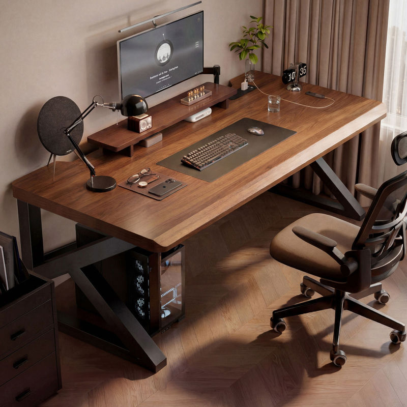 Solid Wood Desk, Home Office Desk, Bedroom Writing Desk, Computer Desk, Simple Modern Study Rectangular Table Solid Wood Desk, Home Office Desk, Bedroom Writing Desk, Computer Desk, Simple Modern Study Rectangular Table