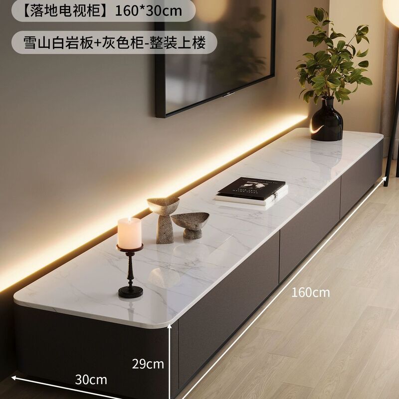 电视柜2025新款落地柜客厅家用黑色高级感电视机柜小户型窄款地柜|undefined