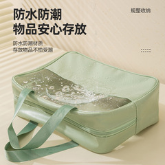 New Travel Waterproof Transparent Wash Bag Portable Large Capacity Simple PU Splicing Three-piece Set of Washing Supplies Storage 
