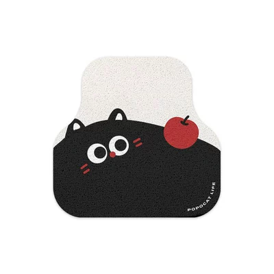 Dropshipping Cartoon Cute Car Floor Mats, Wire Loop Mats, Dirt-Scraping, Anti-Stain, Wear-Resistant, Easy-Care Foot Mats (Avtomobil döşəmə paspasları) - guo-xiaomao-single-back-row-silk-circle-5050cm