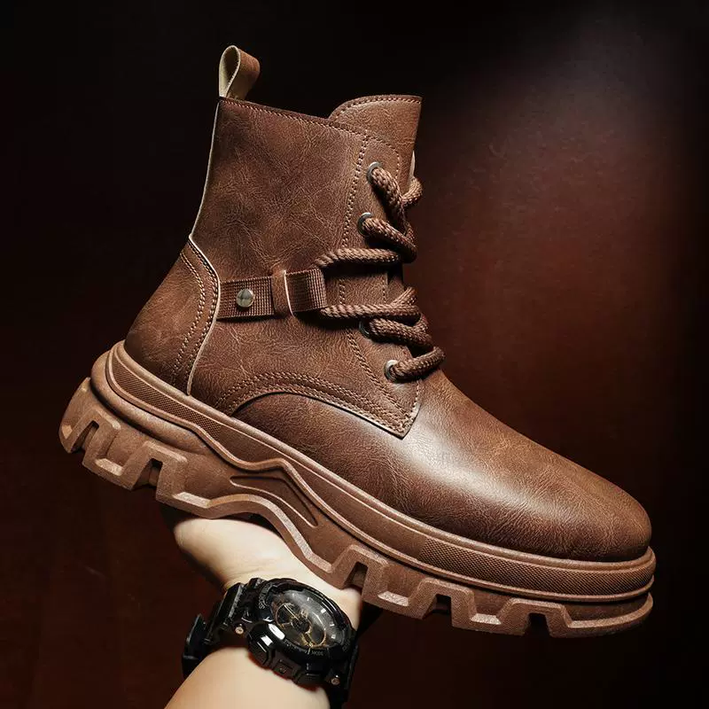 Martin сапоги мужские осенние высокие подошвы и износостойкие рабочие туфли зимняя мужская работа на открытом воздухе нескользкая обувь для защиты труда