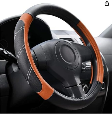 Steering wheel cover – Stock - sports-style-black-orange-38cm