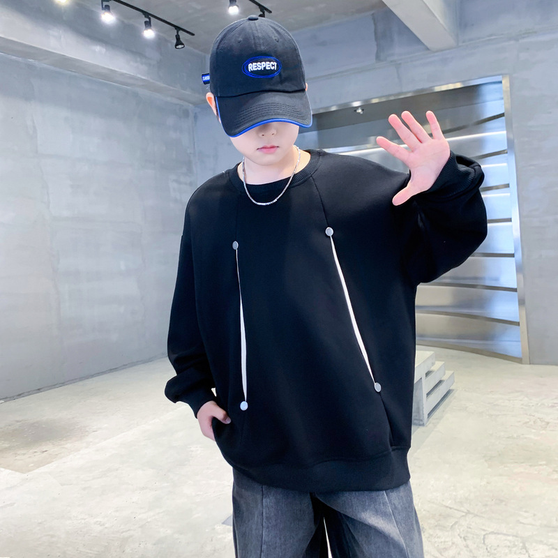 男童卫衣春秋款2025新款青少年韩版儿童秋装男孩造型帅气打底衫潮|undefined