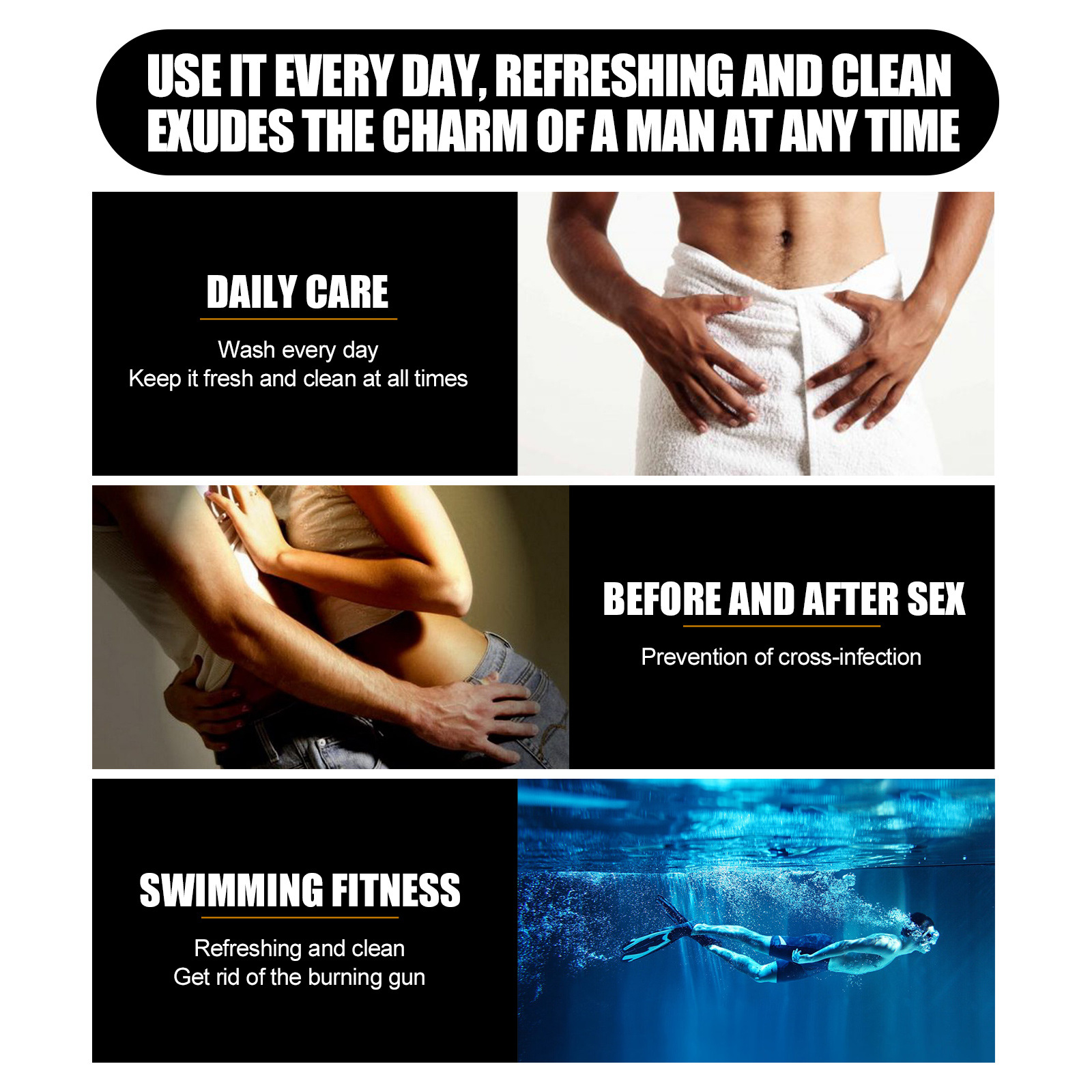 North Moon Männer Shampoo, Duschgel, Juckenstillend Flëssegkeet, Geruchsentfernend Fleegflëssegkeet_voghion.com