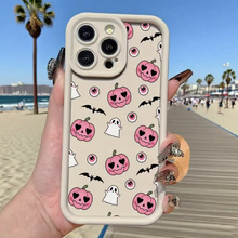 欧美南瓜幽灵卡通适用苹果17/16/15pro手机壳14promax流行13/1211