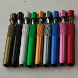 跨境铝合金雕花弹簧烟斗女士烟具鼻烟斗pipe