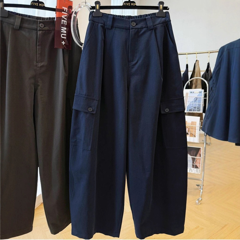 Plus-Size 150kg Design Versatile Loose Cargo Pants for Women Autumn Casual Pants