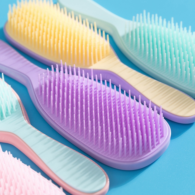 Mango largo costilla peine celebridad de Internet mismo estilo no anudado mullido masaje peine hogar costilla peine peluquería peine del pelo al por mayor