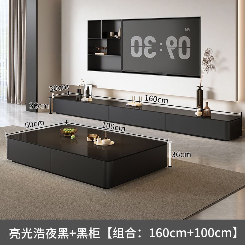 フロアテレビキャビネットリビングルームホーム2024新しい小さなアパートライト高級ハイエンドコーヒーテーブルテレビキャビネットの組み合わせ|undefined