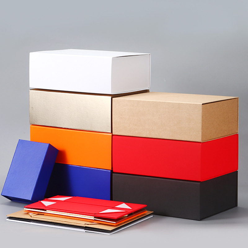Embalaje de fábrica caja plegable caja dura portátil caja de flip caja de regalo de gran tamaño caja de imán caja de regalo en stock