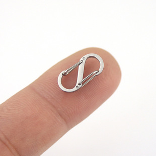 Enlarged Elastic Mini Small Stainless Steel 8-Shaped Buckle S-Shaped Double Opening Necklace Bracelet Connection Buckle DIY Jewelry Buckle