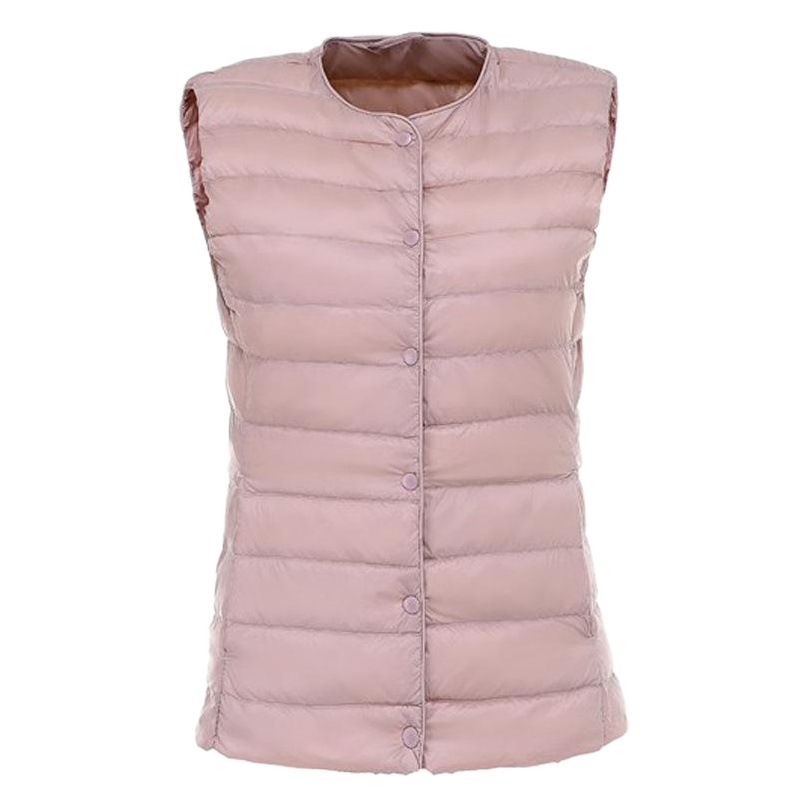 2026 New Style down Vest for Women, Fashionable and Versatile, Short Korean Style, Collarless, Lightweight White Duck down Vest, Trendy