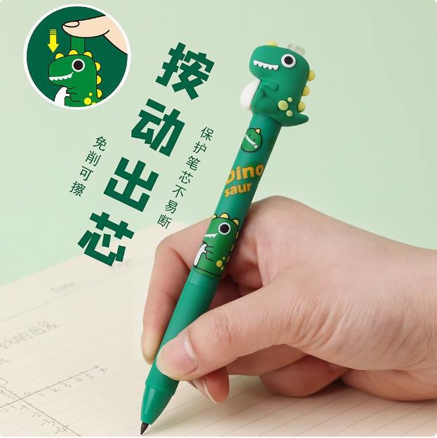 Lápiz Mecánico Eterno Infantil KK-7949 de Plástico y Silicona para Escritura image 4