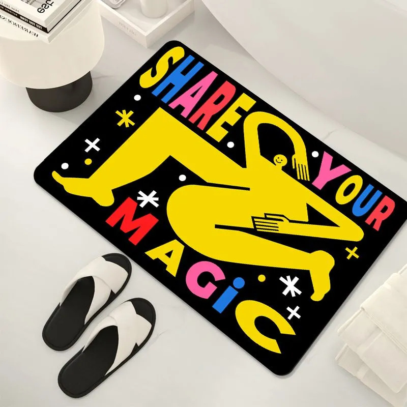 Creative and Fun Soft Diatomaceous Mud Floor Mats, Bathroom Water Absorbing Foot Mats, Bathroom Non slip Carpet,_voghion.com
