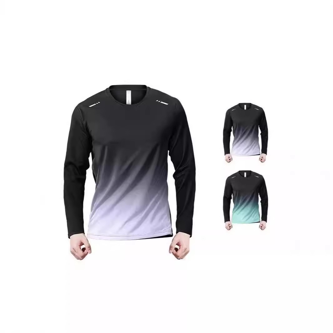 Running Sports suit Men's Spring and Summer Fitness Clothes Sunscreen Quick-drying Clothes Equipment Morning Run Short-sleeved Riding Basketball Training