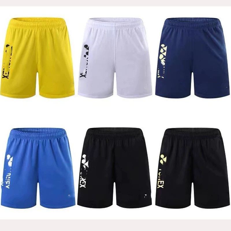 Новый боковой Логотип Одежда для бадминтона брюки мужские спортивные шорты YY Детские теннисные волейбольные быстросохнущие брюки для бега женские