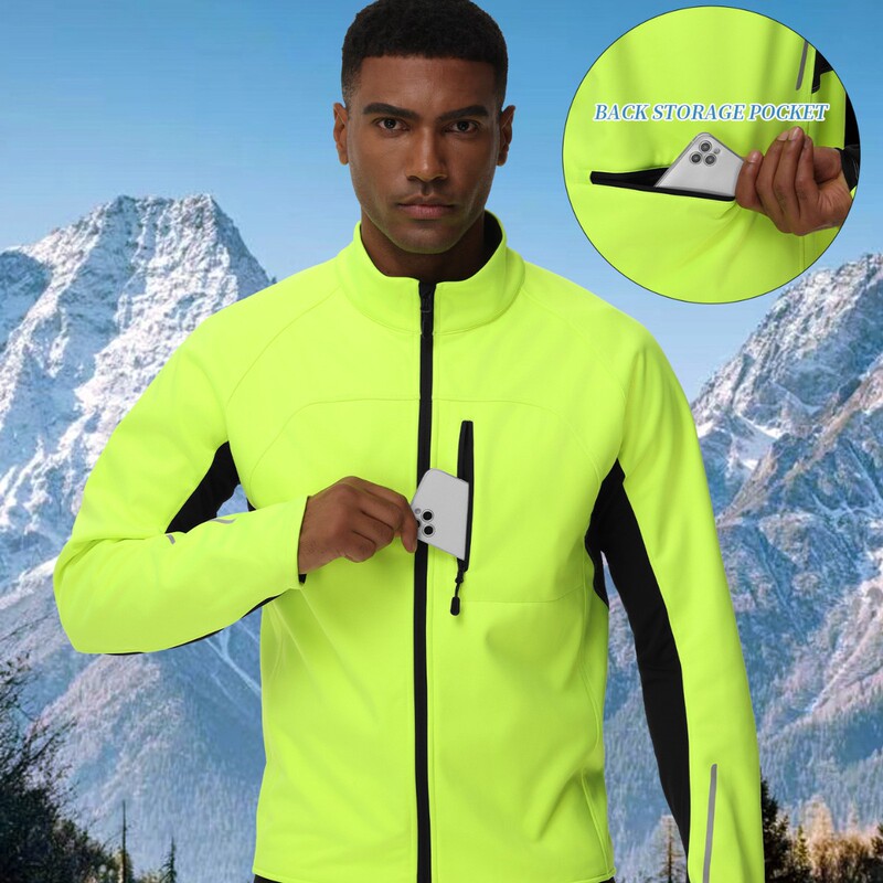 Cross-Border Winter Men's Cycling Jacket, Fleece-Lined, Thickened, Warm Coat, Reflective Cycling Top, Temu Hot Item Cross-Border Winter Men's Cycling Jacket, Fleece-Lined, Thickened, Warm Coat, Reflective Cycling Top, Temu Hot Item