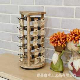 跨境木质首饰架可旋转多层耳钉饰品收纳架珠宝展示架桌面夜市摆摊