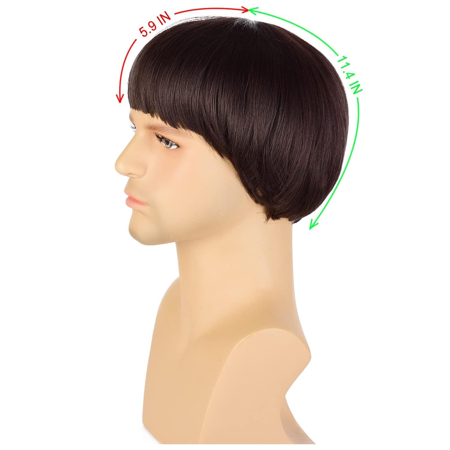 Men's Full Head Wigs Stylish Fluffy Gold Retro Side Parted Bangs Hair Extensions Synthetic_voghion.com