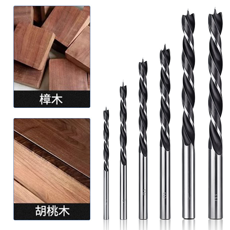 大工麻花ドリル懐中電灯ドリル穴開け位置決めツール支羅ドリルセット卸売り丸柄三尖木工ドリル|undefined