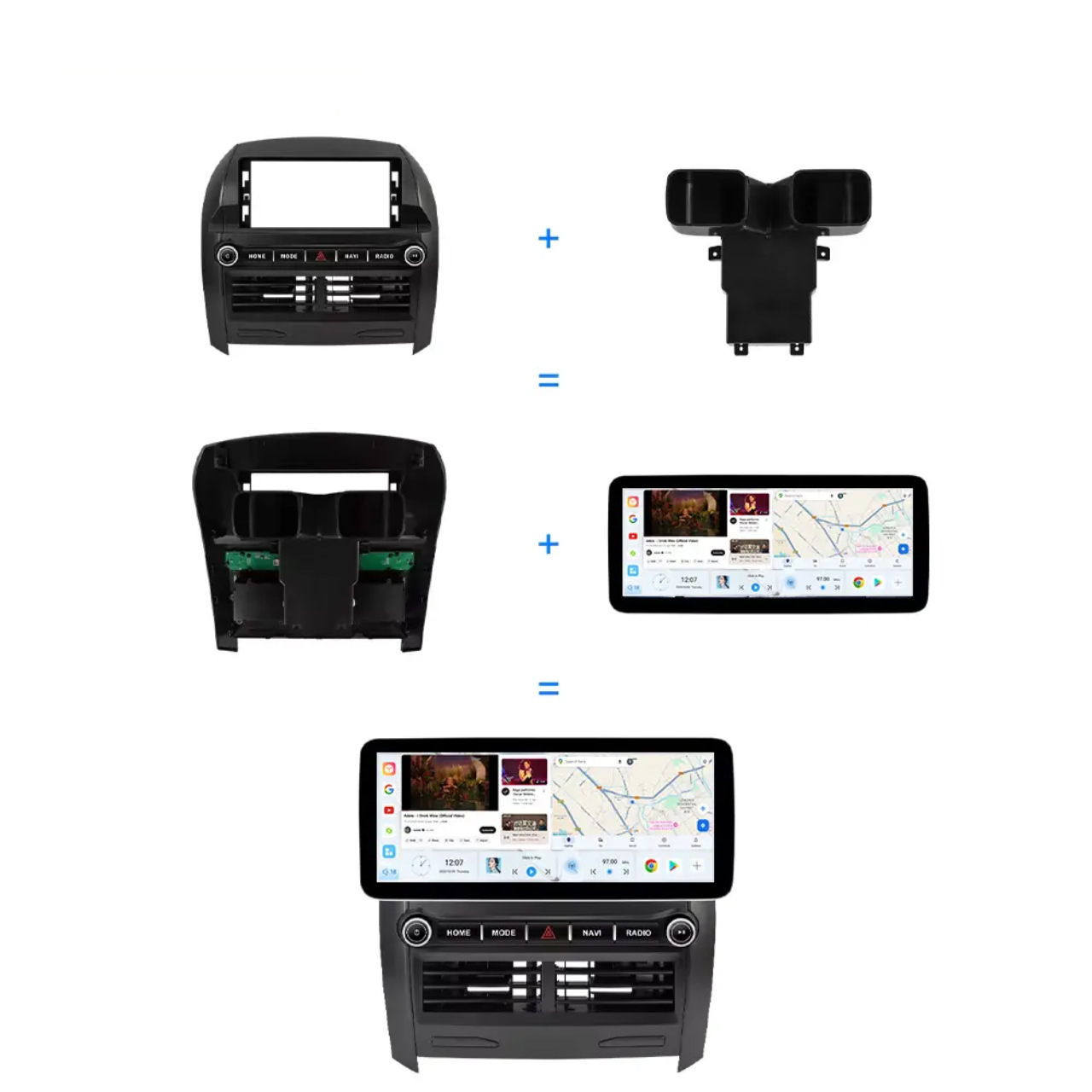 Cross-Border Hot-Selling Navigation System Suitable for Toyota Corolla 07-13 Models with Android Gps and Reversing Image 12.3inch Capaly